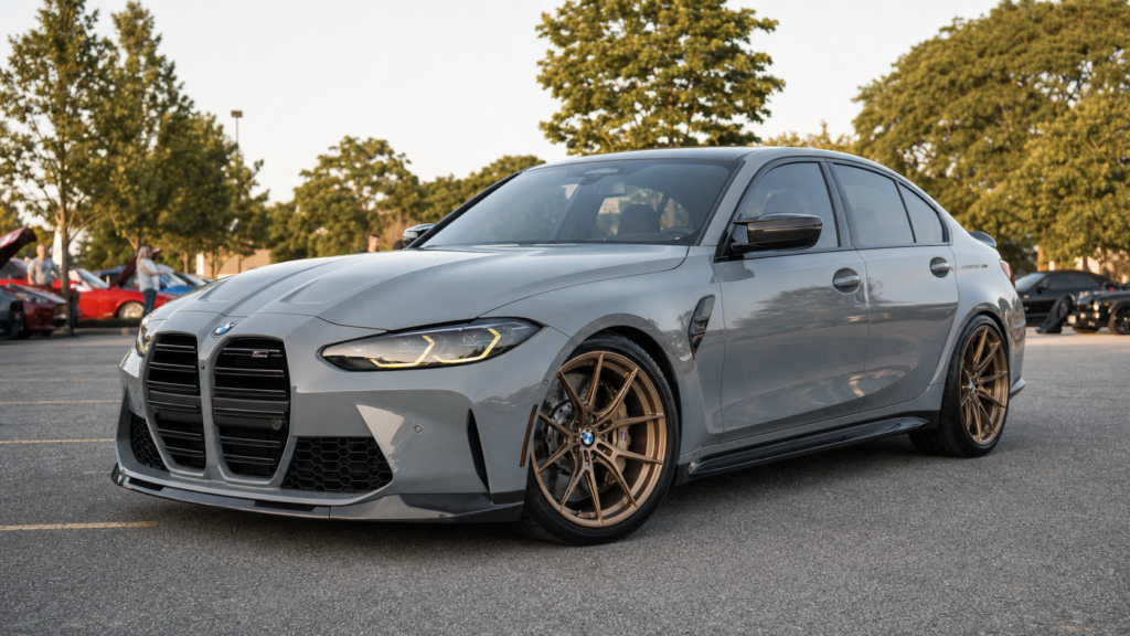 BMW G80 M3 with satin bronze forged concave wheels