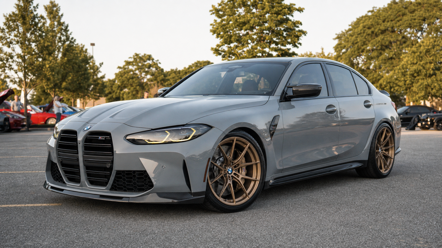 BMW G80 M3 with satin bronze forged concave wheels
