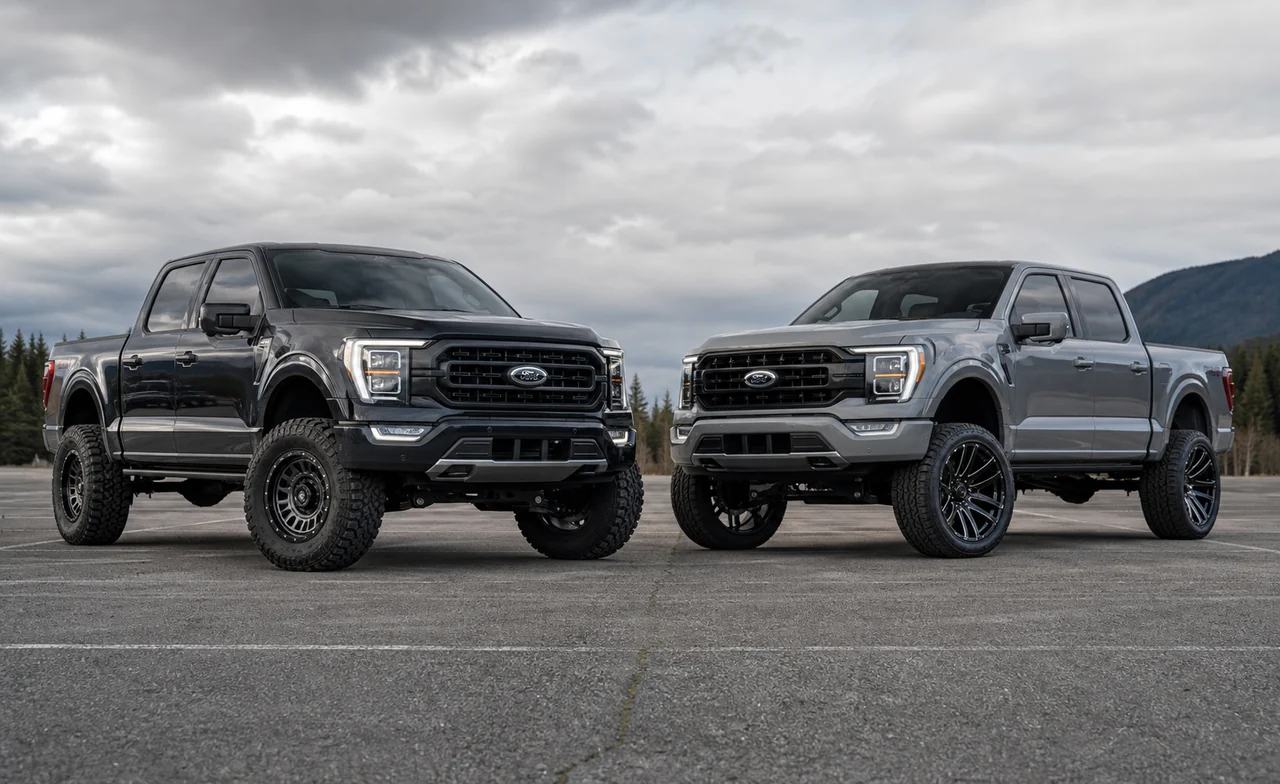 Best Ford F150 Wheels for a Strong Lifted Truck Setup Ford F150 18 inch versus 20 inch wheel setup comparison