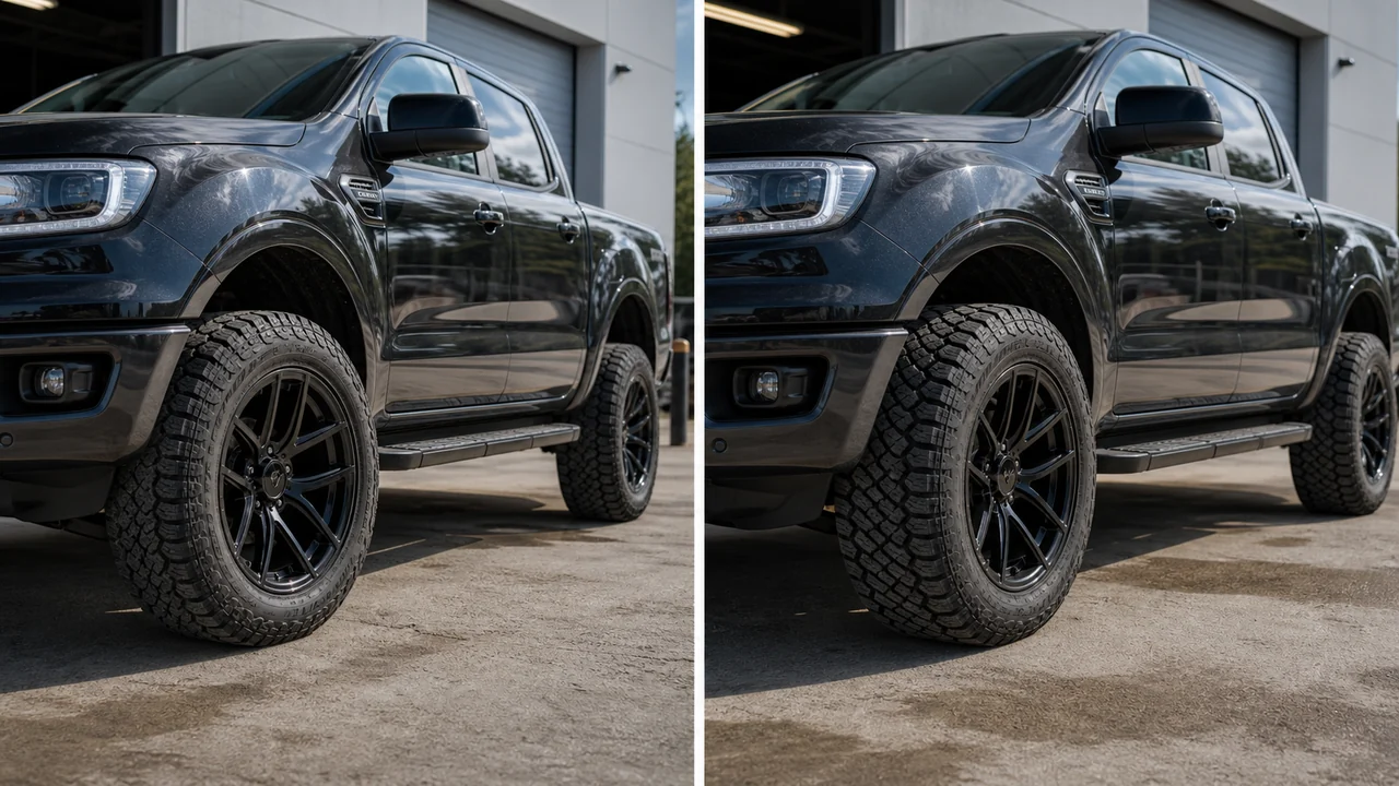 Best Tire Size for 20x10 Wheels on Trucks ford ranger 275 vs 285 tire comparison