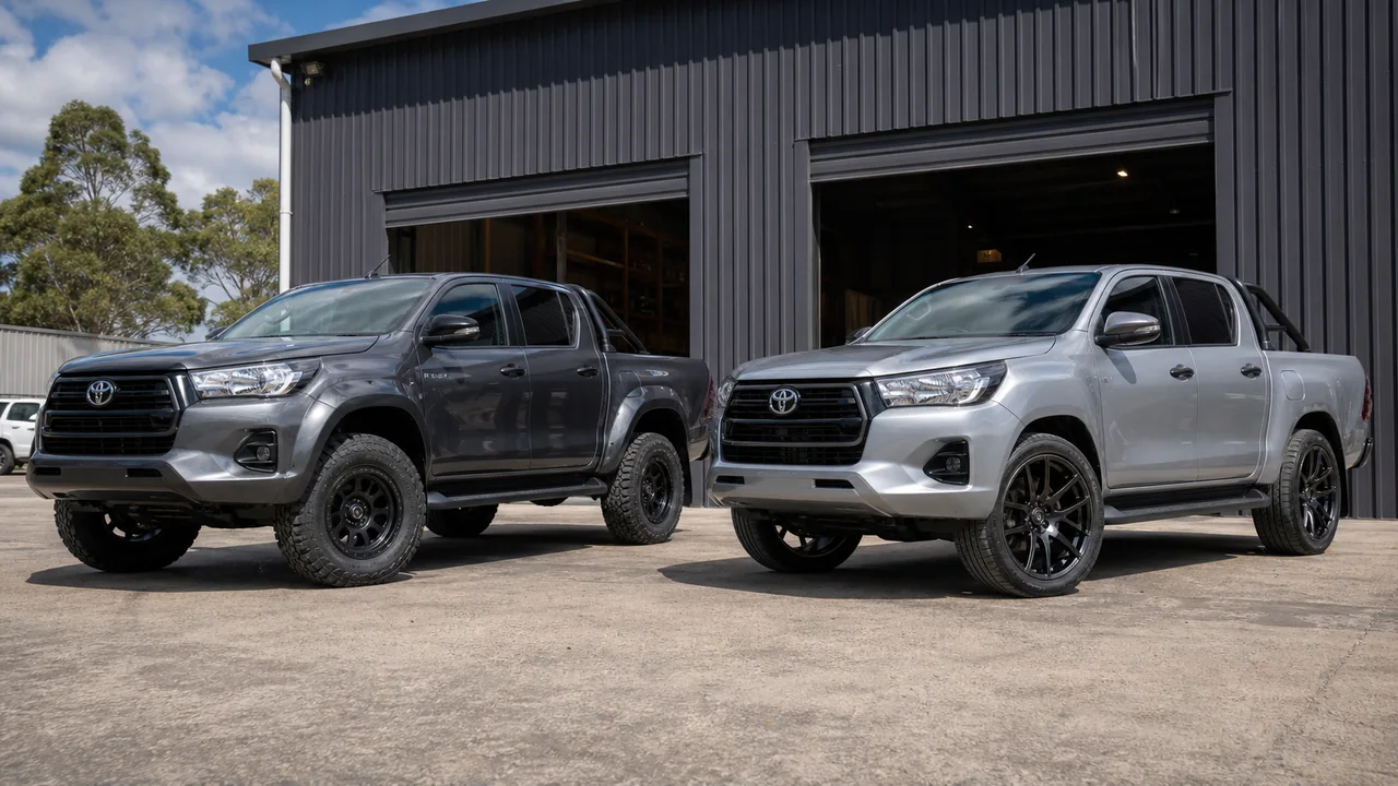 Best Toyota Hilux Wheels for a Strong 20 Inch Setup Toyota Hilux 17 inch versus 20 inch wheel fitment comparison