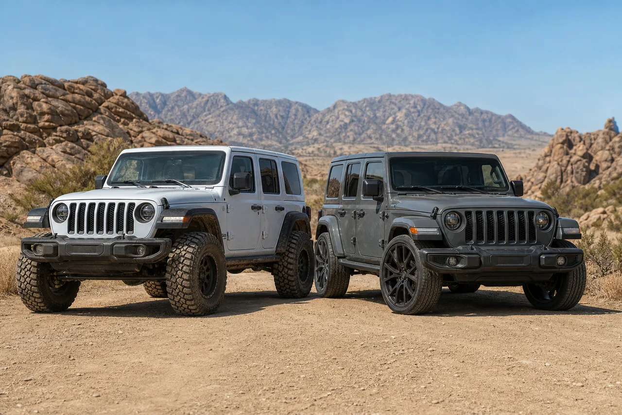 Best Jeep Wrangler Wheels for a Strong Off Road Setup Jeep Wrangler 17 inch versus 20 inch wheel fitment comparison