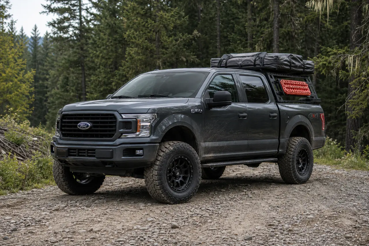 Best Wheel Size for Lifted Truck Fitment Guide lifted f150 18 inch gravel road