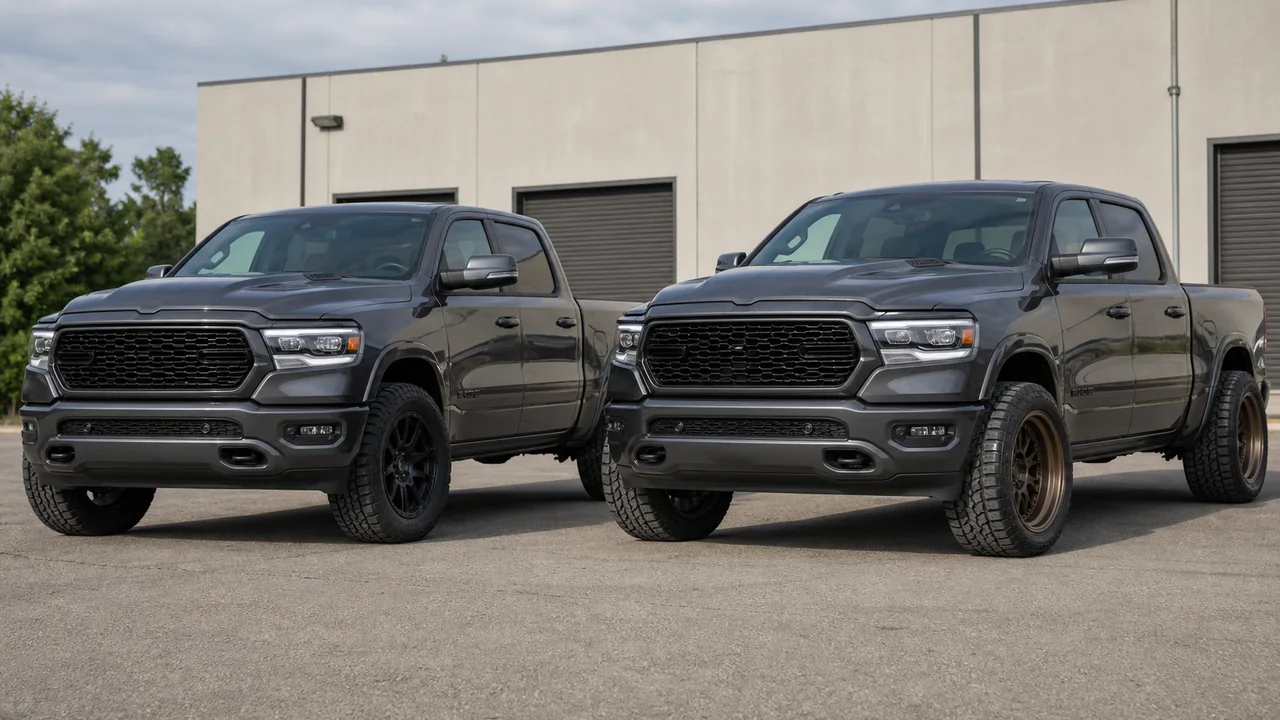 Best Truck Wheel Offset Guide for Better 4x4 Fitment Negative offset wheels versus flush wheel fitment comparison on trucks